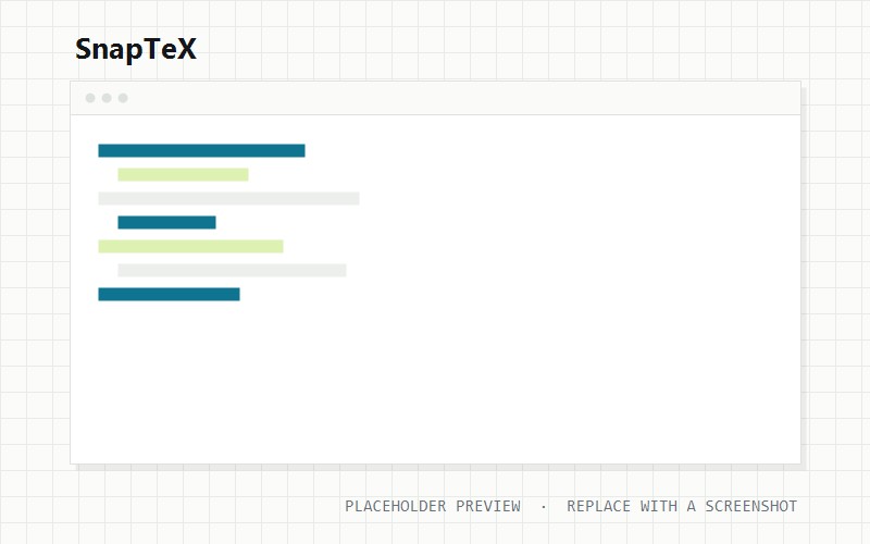 SnapTeX interface
