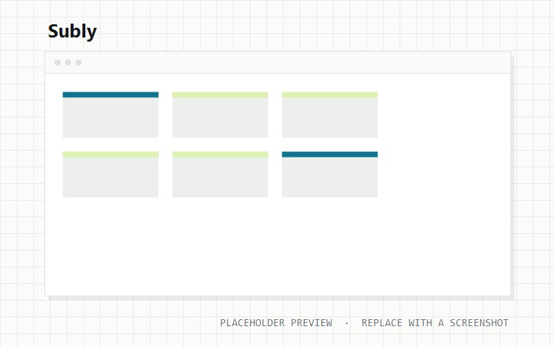 Subly interface